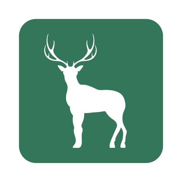 鹿的轮廓扁鹿的图标图片下载