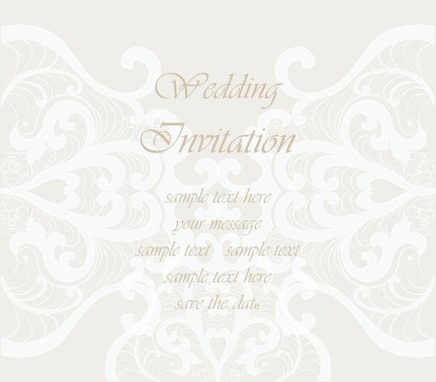 婚礼请帖与装饰品图片下载