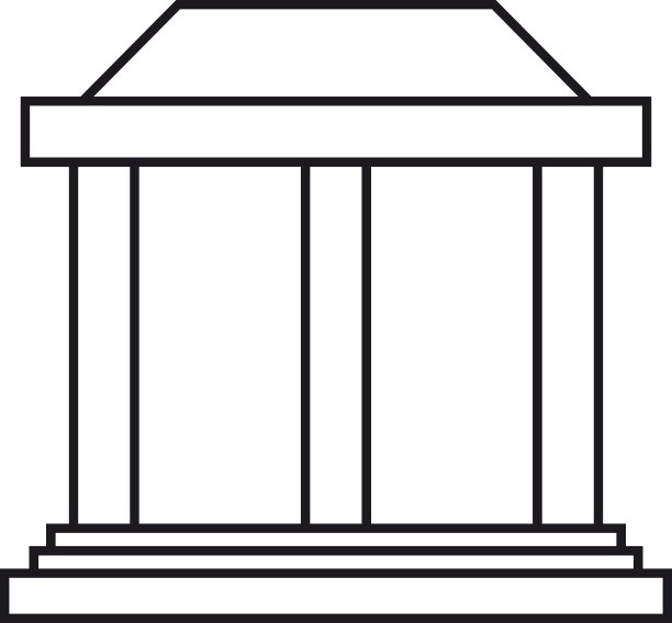 古希腊建筑标志图片下载