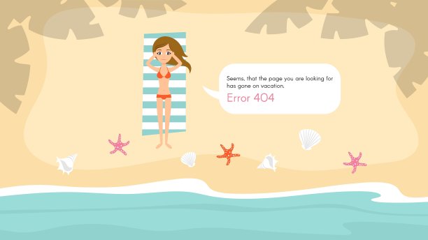 404错误页面模板网站可爱漂亮图片下载