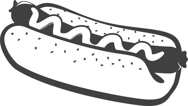 热狗图标快餐设计图形图片下载