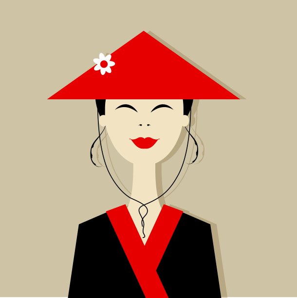 亚洲女性肖像为您的设计图片下载