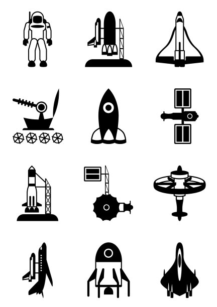 宇航员、航天飞机和宇宙飞船图片下载