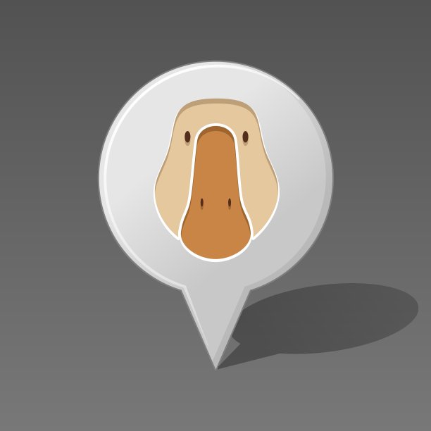 鹅针地图图标动物头图片下载