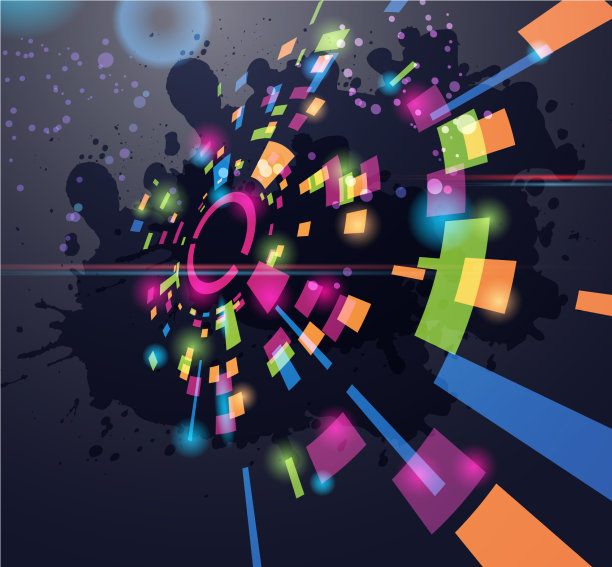 抽象透视圆背景图片下载