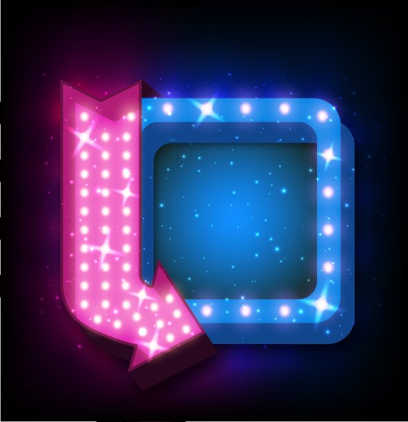 逼真的3D灯光背景图片下载