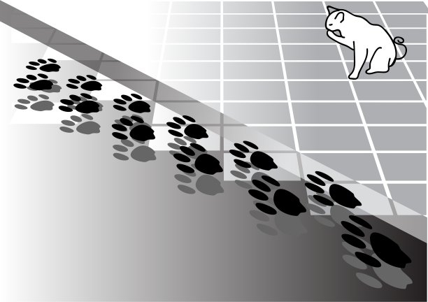 猫和痕迹图片下载