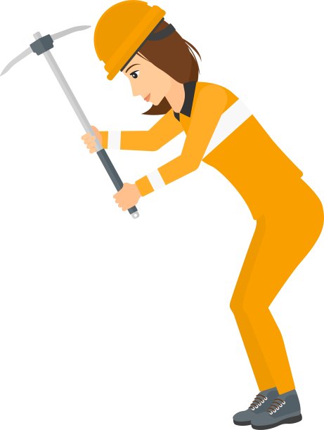 矿工用镐工作图片下载