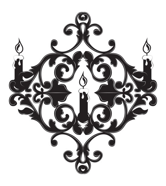 古典巴洛克风格壁灯图片下载