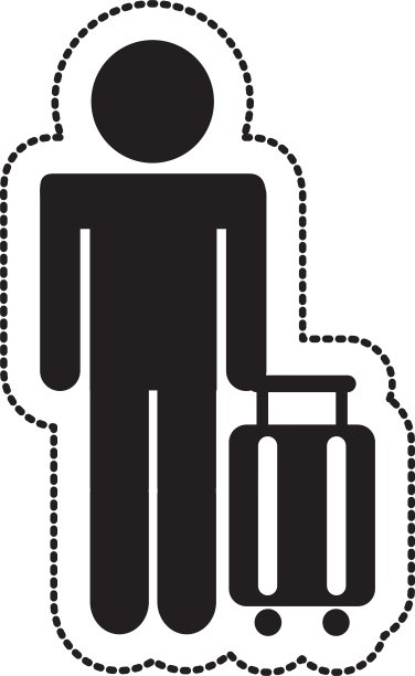 机场航站楼的标志是人的剪影图片下载