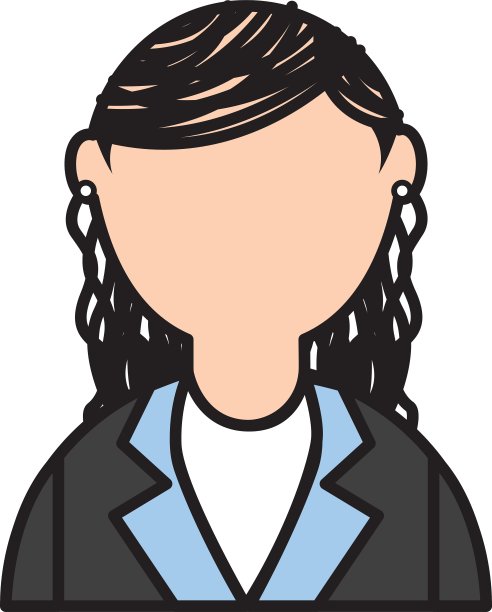 商界女性优雅孤立的标志图片下载