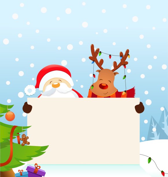 圣诞老人的驯鹿消息图片下载