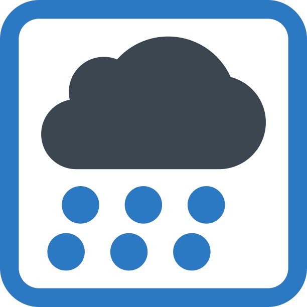 雨云平面图标图片下载