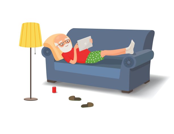 一位老人躺在沙发上，手里拿着药片图片下载