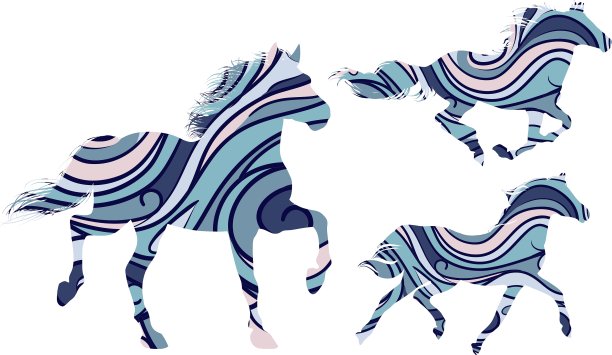 有图案的马图片下载