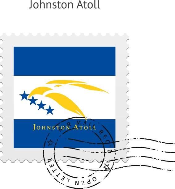 约翰斯顿环礁国旗邮票图片下载