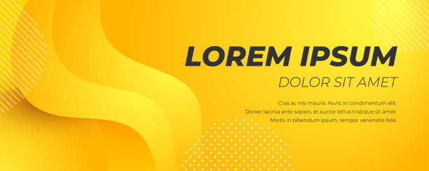 几何形状抽象旗帜黄色图片下载