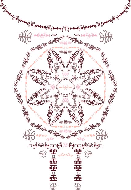 种族彩色图案孤立在白色上图片下载