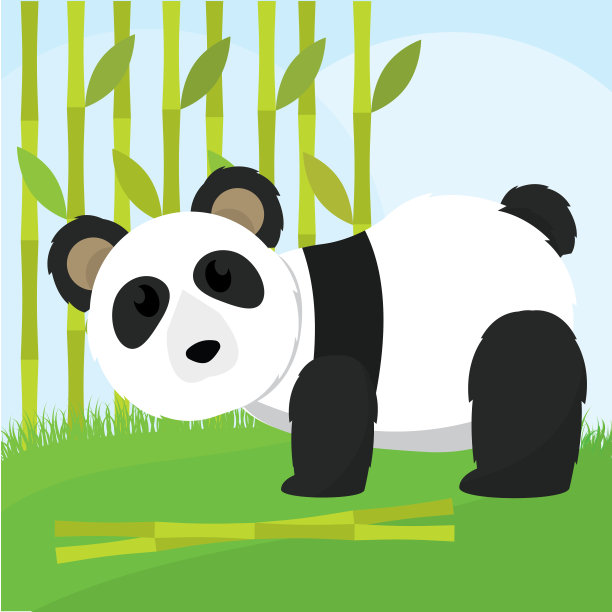 可爱的熊猫熊卡通图片下载