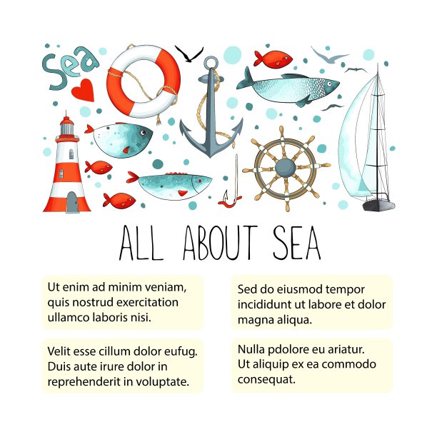 关于海洋的广告或文章模板图片下载