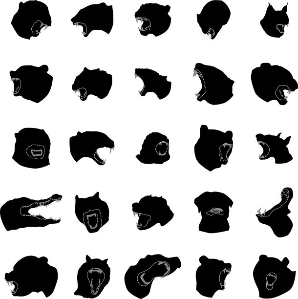 动物颌轮廓设置图片下载