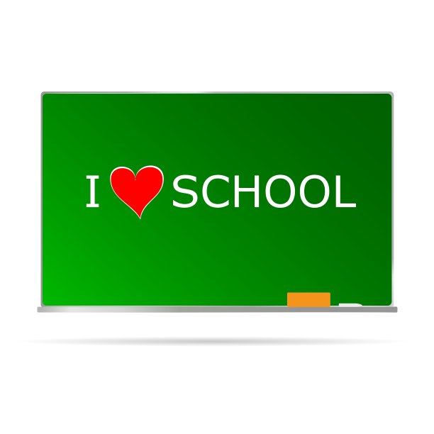 学校的桌子与信息心图片下载