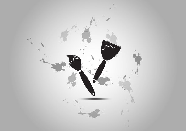 油漆笔画水墨艺术背景图片下载