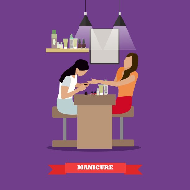 美容院的概念横幅女人在图片下载