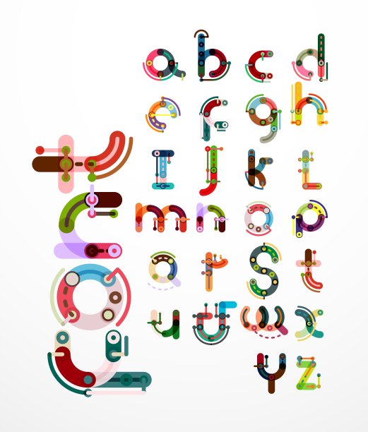 线性设计字体字母图片下载