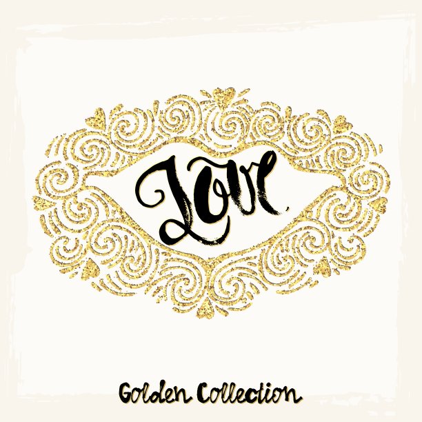 金闪爱概念手印图片下载