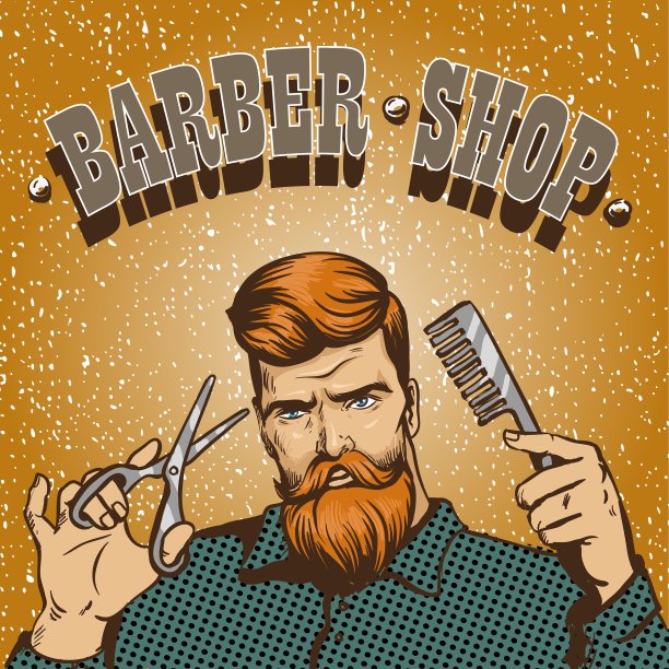 理发店海报图片下载