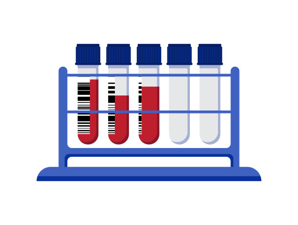 白色背景下试管的特写镜头图片下载