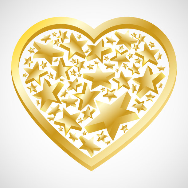 金色的心图片下载