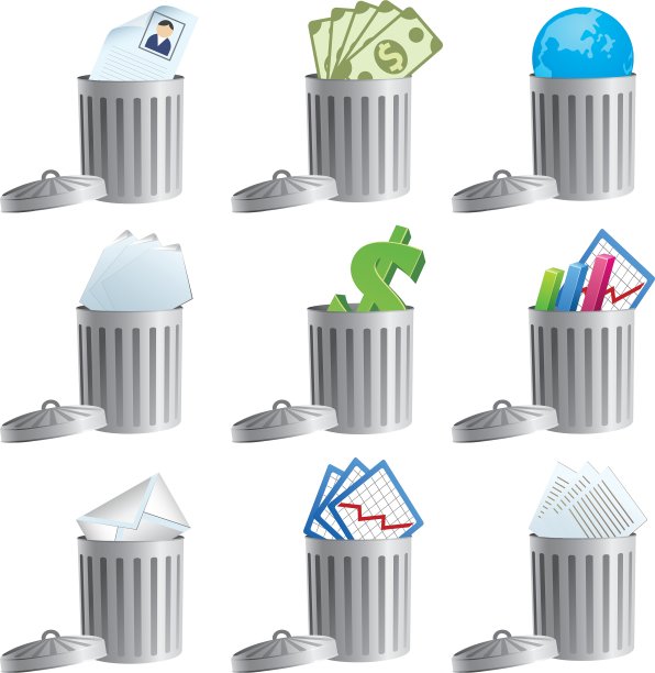 有商业标志的垃圾桶图片下载