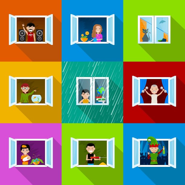 人在窗户图片下载