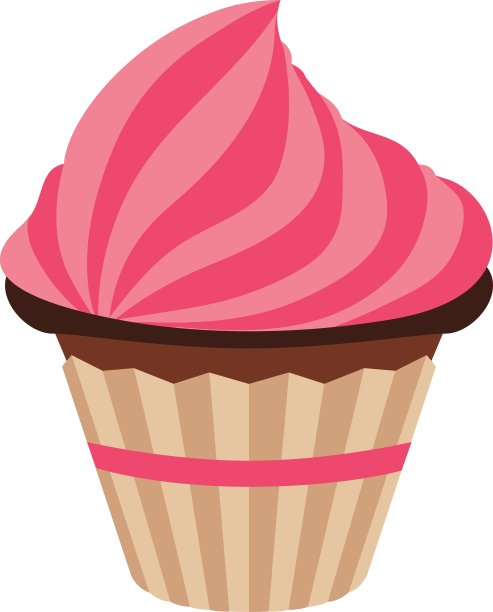 松饼纸杯蛋糕图标烘焙设计图形图片下载
