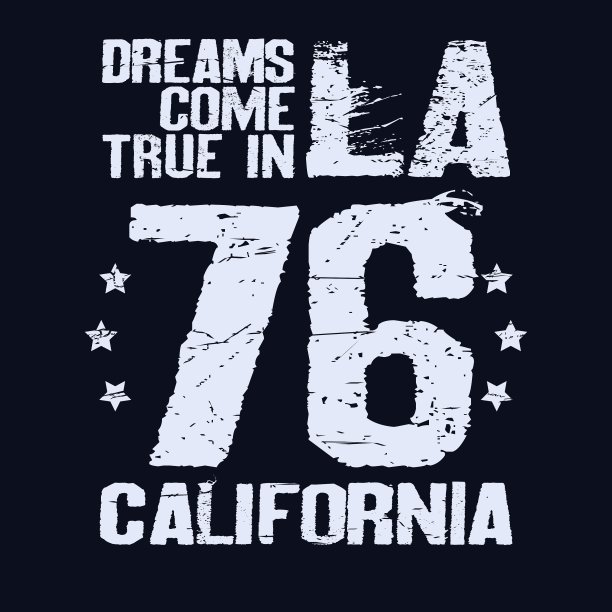 加州t恤时尚排版图片下载