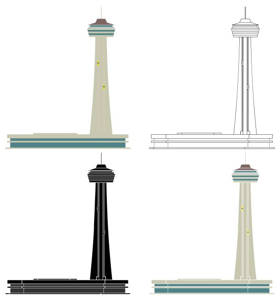 尼亚加拉大瀑布塔的正面视图图片下载