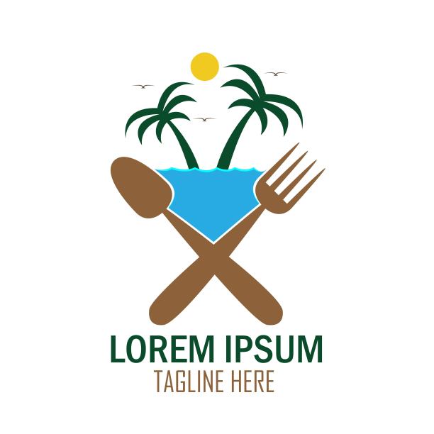 海滩餐厅标志图片下载