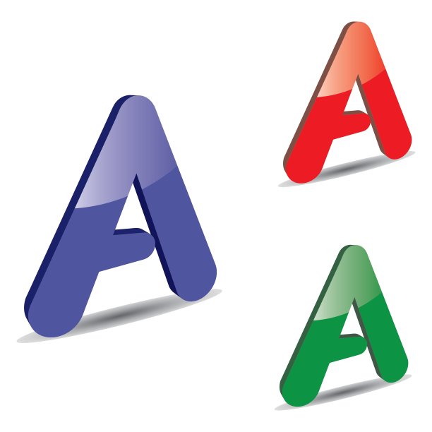 不同颜色的标志集图片下载