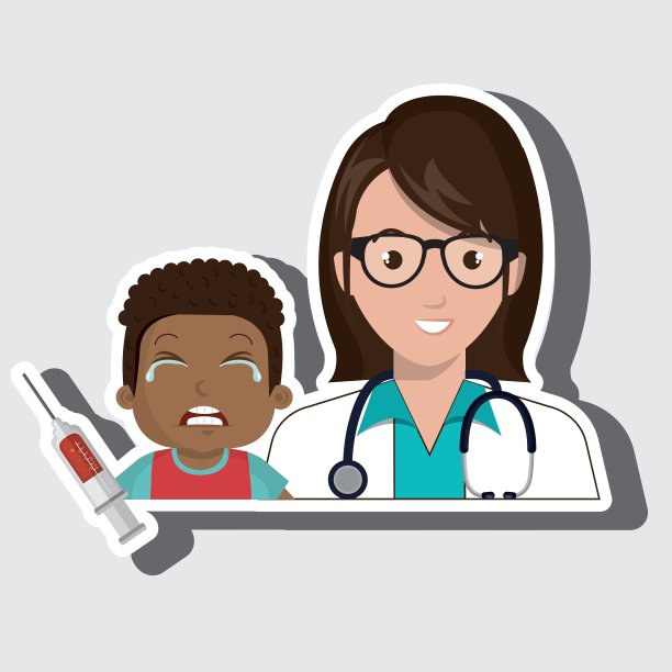 医生儿童听诊器注射器图片下载