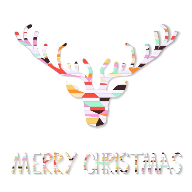 驯鹿圣诞贺卡图片下载