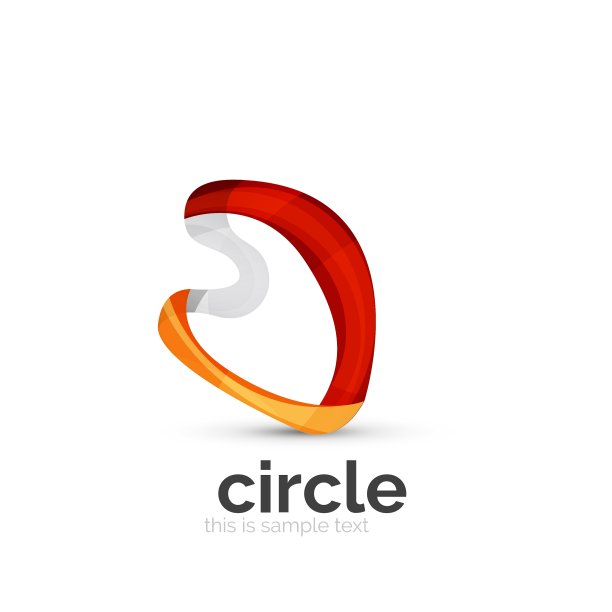 抽象旋涡圆形标志模板图片下载
