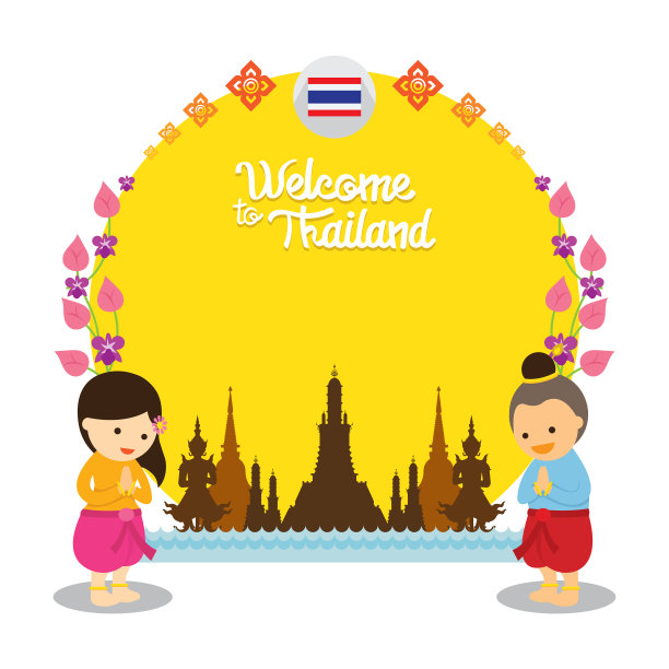 孩子们欢迎来到泰国框架图片下载