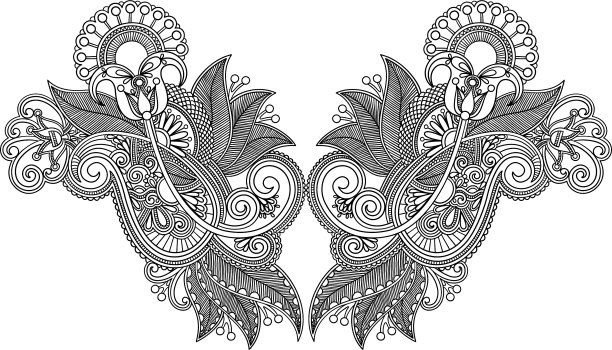 领口刺绣时尚图片下载