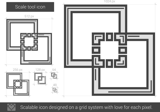 缩放工具线图标图片下载