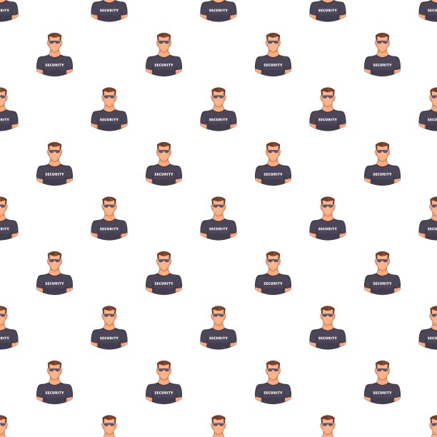 保安保安男图案卡通风格图片下载