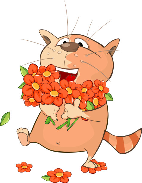 可爱的猫卡通人物图片下载