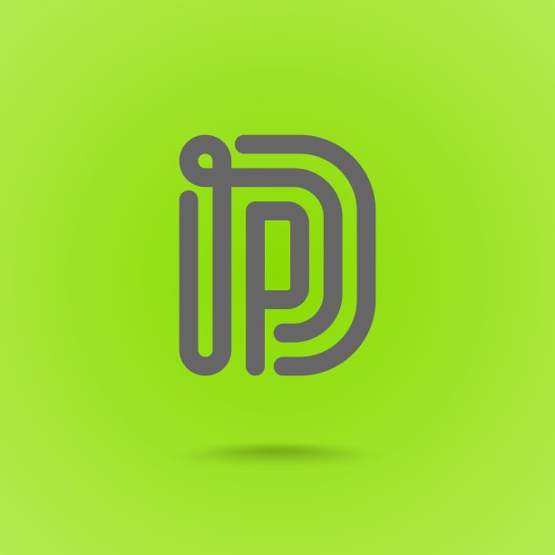 图形线字体标志元素字母D图片下载