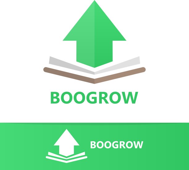 书和向上箭头标志的概念图片下载